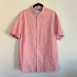 Denim & Flower Ricky Singh Men's Pink Short Sleeve Button-Up Shirt Size XL